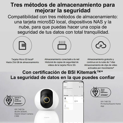 Xiaomi - Mini Camera - Wi-Fi Camera - Smart Camera Indoor - Mini Camera WiFi Wireless-2K Image Quality - 360° Smart Camcorder