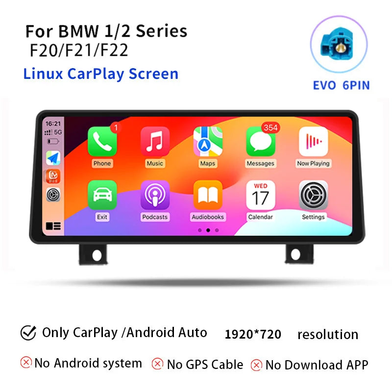 12,3" Android Multimedia Speler – Auto Radio – Navigatiesysteem – Infotainmentsysteem – Head Unit – Draadloze Apple CarPlay – Ingebouwde GPS – 8GB RAM 64GB Opslag