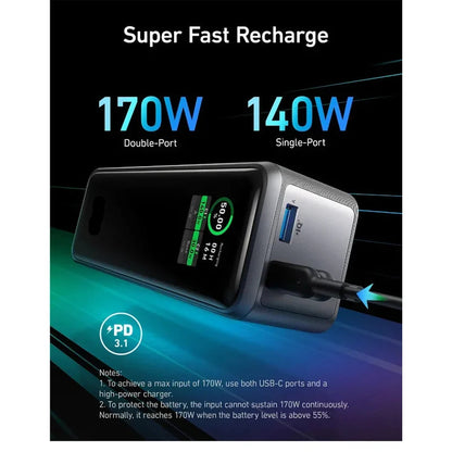Powerbank – Mobiele Accu – Oplader – Draagbare Batterij – USB Powerbank – 250W Snel Opladen – Compact Frisdrankblikje Formaat