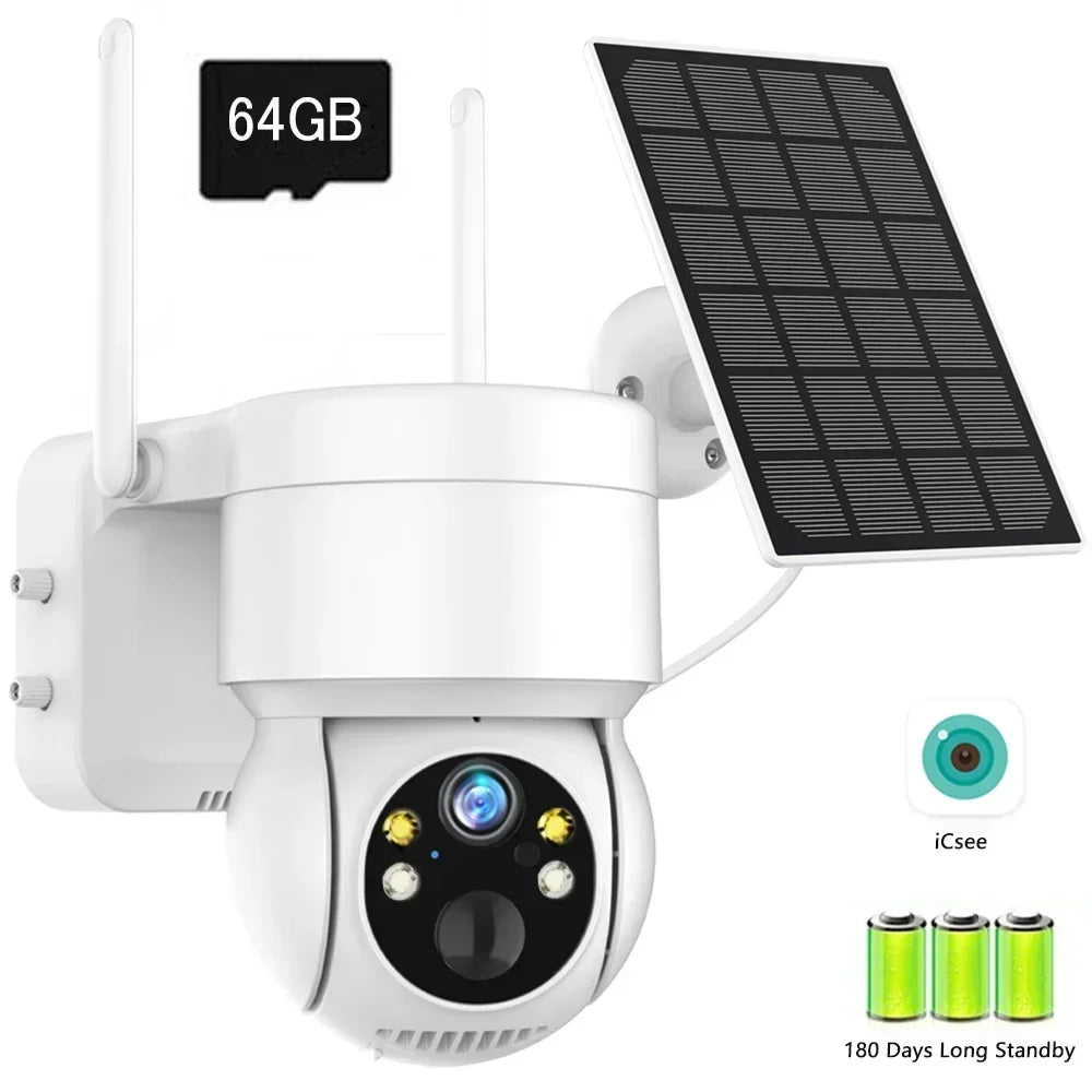 Draadloze Outdoor Solar Camera – Beveiligingscamera – Wifi Camera Buiten – IP Camera – Zonnepaneel Camera – 4MP Full HD Beeld – Bewegingsdetectie Met PIR-sensor