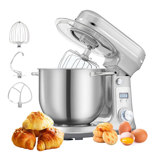 Keukenmachine - Keukenmixer - Foodprocessor - Keukenmachines & Mixers - Kitchenaid Keukenmachine - 6L Roestvrijstalen Kom – 1200W Krachtige Motor – 6 Snelheden – Zilver