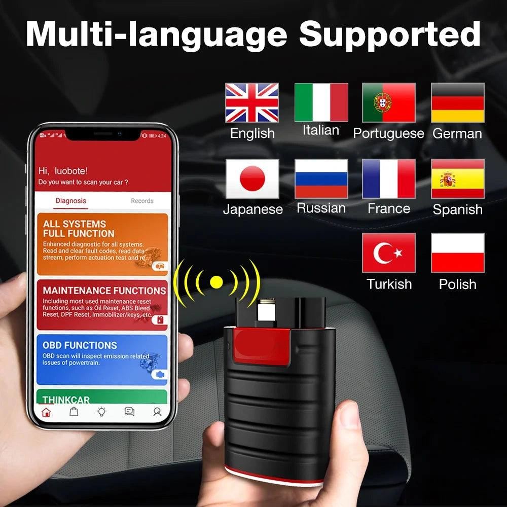OBD2 Scanner – Diagnose Tool – Auto Uitlezer – Foutcode Lezer – Bluetooth Verbinding – Volledige Systeemdiagnose – Onderhoudsdiensten