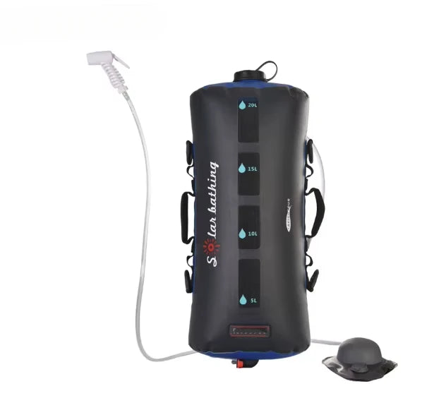 Solar Douchezak – Zonne Douche – Draagbare Douche – Outdoor Douche – 20L Inhoud – Lichtgewicht TPU Materiaal – Met Afneembare Slang - QUORE