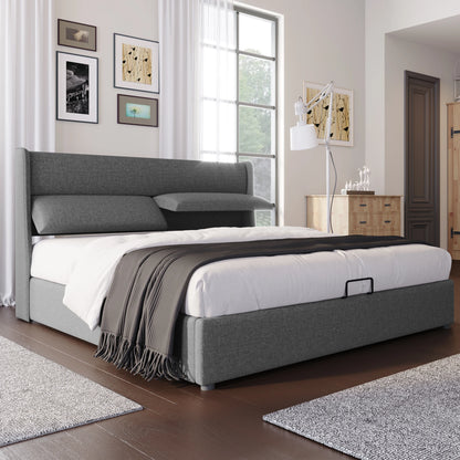 Bedbank – Slaapbank – Sofa Bed – Logeerbed – Kinderbed – Fluwelen Bekleding – Lattenbodem – 90x200 cm – Donkergrijs – Knoop- en Spijkerdetail – Stevige Houten Poten - QUORE