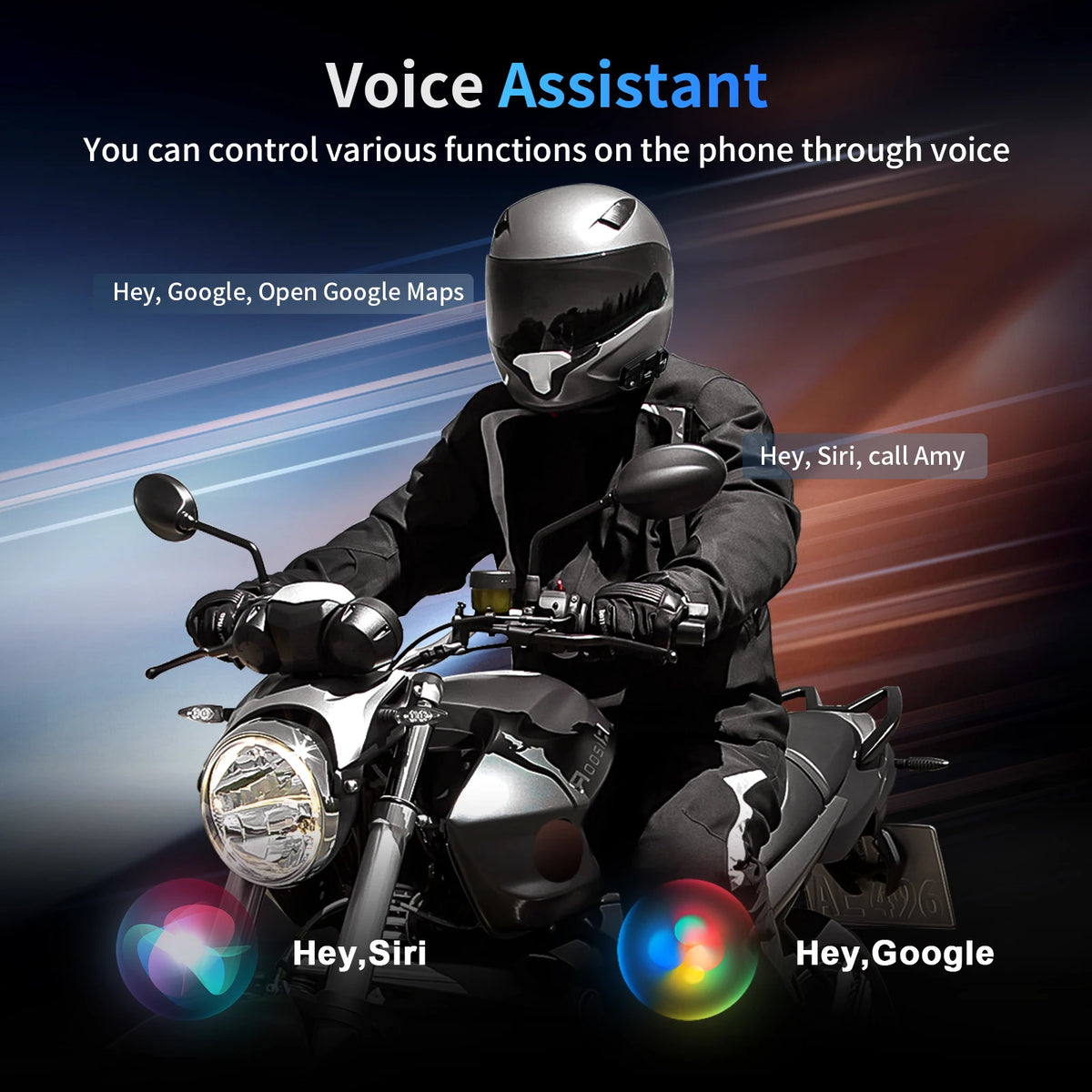 Motorfietsintercom - Helmintercom - MotorfietshelmHeadset - Bluetooth Helmintercom - Helm - Motorfietsaccessoires - 10 Riders - 2000M - QUORE