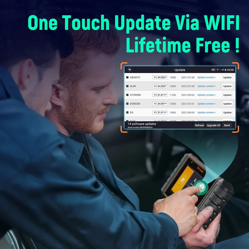 Diagnose Scanner – Auto Diagnose – OBD Scanner – Multisysteem Scanner – Motordiagnose – 5,5 Inch Touchscreen – WiFi Updates