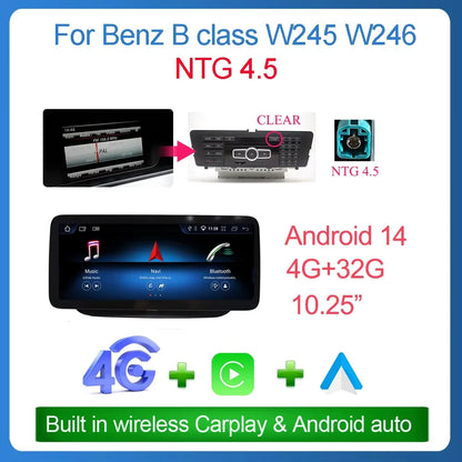 Multimedia Speler – Autoradio – Navigatiesysteem – Touchscreen Unit – Double DIN – 10,25 Inch Scherm – Android 13 Systeem – Draadloze CarPlay & Android Auto