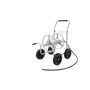 Vevor - Hose Reel Cart - Holds up to 300 ft 5/8'' Hose - Garden Hose Cart - Mobile Tool - With 4 Powder Coated Steel Wheels - Silver