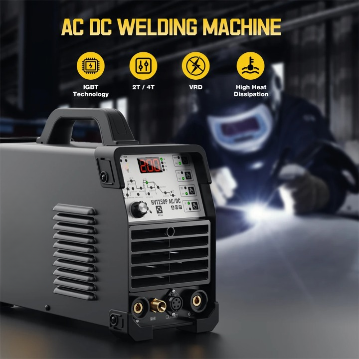 Lasmachine – TIG-lasapparaat – MMA-Lassysteem – AC/DC Lasser – Inverter Lasmachine – 200A TIG Uitgang – IP21S Bescherming - Met Pedaal