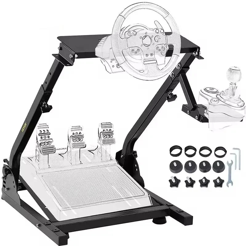 Race Stuurwiel met Standaard - Sim Racing Wheel Stand Compatibel met Thrustmaster T500RS, T248, 128, Fanatec en CSR Pedalen - Stuurwiel voor PS4 - Geschikt voor Logitech G29, G27 en G25