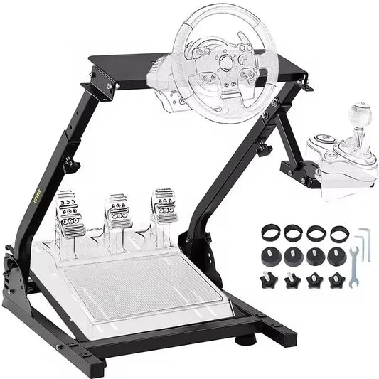 Race Stuurwiel met Standaard - Sim Racing Wheel Stand Compatibel met Thrustmaster T500RS, T248, 128, Fanatec en CSR Pedalen - Stuurwiel voor PS4 - Geschikt voor Logitech G29, G27 en G25