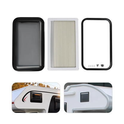 Ventilatieraam Camper – Camperraam – Caravanraam – Schuifraam – Ventilatievenster – Insectennet – Waterdicht – Aluminium 700x400mm - QUORE