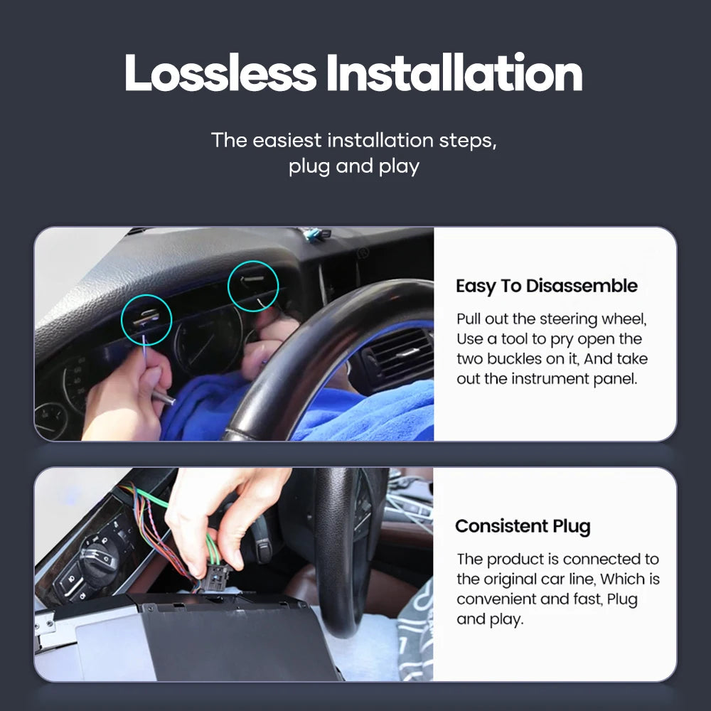 Digitale Dashboard Cluster – Digitaal Instrumentenpaneel – Virtuele Cockpit – LCD Display – Auto Dashboard Upgrade – 12,3 Inch HD Scherm – Plug & Play Installatie – Blauwe Licht Anti-Glare Technologie – Geschikt Voor BMW E60