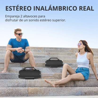 Luidspreker - Bluetooth-Luidspreker - Bluetooth Speaker Draadloos - Tafelbladmontage - Compatibele met Laptop - Tablet - Smartphone - 3-weg geluidssysteem - 25W - 20Hz-20KHz - 18000mAh - Sync Up 100+ Device - Zwart