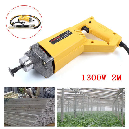 Beton Vibrator - Trilmachine - Trilapparaat - Beton Sloper - 1300W - 220V - Professionele Industriële Elektrische Beton Vibrator Motor Handheld Trilmachine met 2m Slang - QUORE