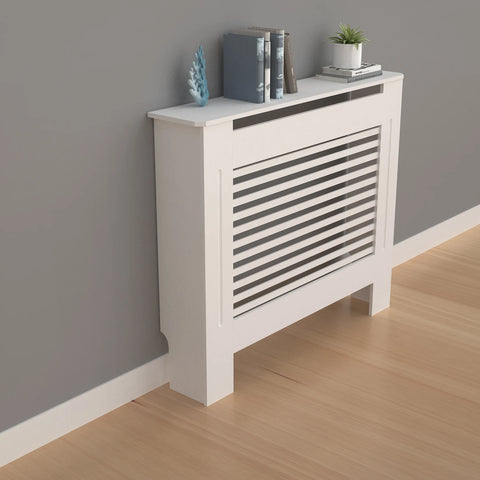 Radiatorombouwen - Radiatorbekleding - Woonkamer Meubels - Moderne Minimalistische Stijl - Horizontaal - Klein - Buitenkant 78x19x92.2cm/30x7.4x36inch - Binnenkant 71x17.3x91cm/28x6.8x35.8inch - Wit
