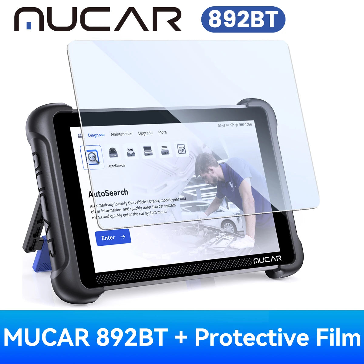 MUCAR 892BT Car OBD2 Diagnostic Tool with THINKCAR Video Scope USB Video Camera, Lifetime Free Full System Diagnosis 34 Reset - QUORE