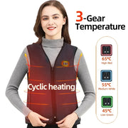 Heating Jacket - Heated Bodywarmer - Heated Clothing - 10 Areas Heated Vest - Heated Vest Unisex - Rechargeable - Self-Heating Vest - Fleece Thermal Vest - Size M - Black