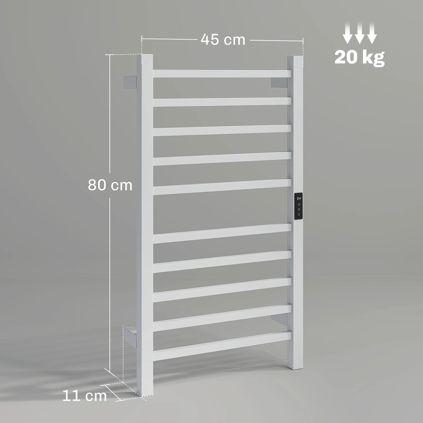 Elektrische Handdoekradiator – Elektrische Handdoekverwarmer – Handdoekdroger – Badkamer Radiator – Designradiator – Roestvrijstalen Materialen – 110 Watt Vermogen