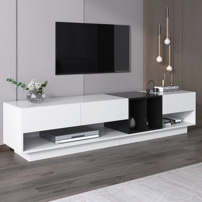 TV-Meubel – Tv-Kast – Meubel Voor Tv – Opbergmeubel – Ruime Lades – Krasbestendig Spaanplaat – Geschikt Voor 50-59 Inch Televisies