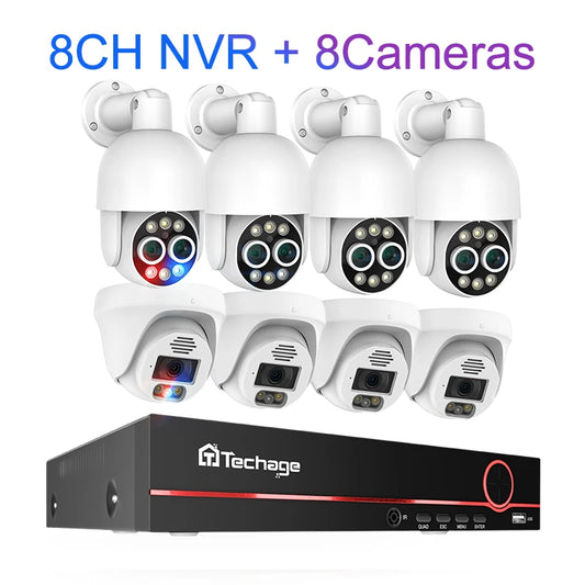 8CH 8MP 4K HD H.265 POE система охранной камеры обнаружения человека наружная внутренняя система видеонаблюдения - QUORE