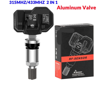 Bandenspanningsensor – TPMS Sensor – Bandenspanningsmeter – Auto Sensor – Dual-Frequency 315/433 MHz – Lange Batterijduur