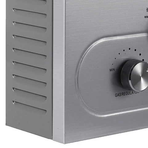 Draagbare doorstroomwaterverwarmer - LPG Propaan Gasverwarmer - Tankloos - Wandmontage - 10L 20KW - Zilver