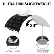 Dokio - DFSP-100 - Solar panel - Foldable solar panel - solar panels complete package - Monocrystalline silicon - 400W - 18V - Black