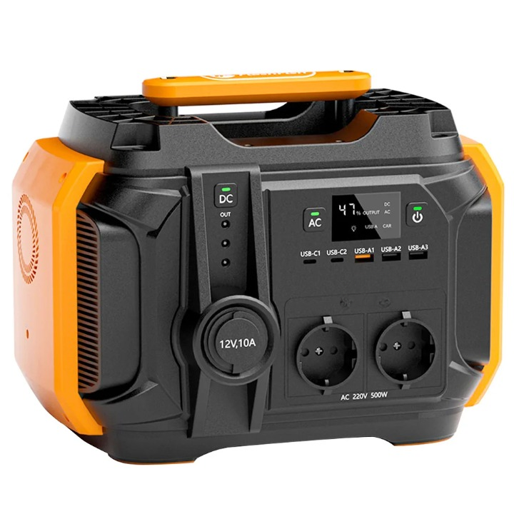 Draagbare Powerstation – Zonnegenerator - Mobiele Accu – Camping Accu – Noodstroom – Outdoor Batterij – 1000W - 540Wh Capaciteit – LCD-Display