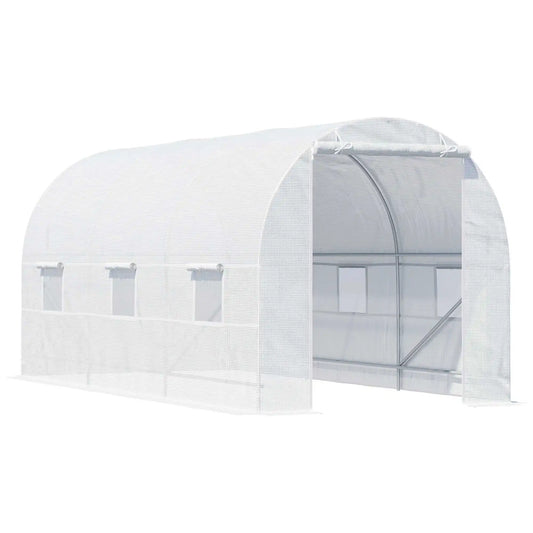 Kas – Kasje – Plantenkas – Broeikas – Ruim Metalen Frame – UV-Bestendige PE-Folie – Ventilatieramen