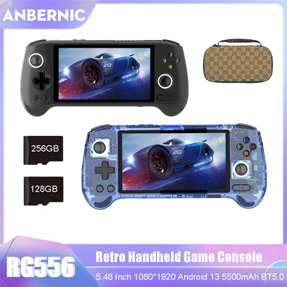 ANBERNIC RG556 Retro Handheld Game Console 5.48 Inch AMOLED Large Screen BT5.0 Android 13 System 1080*1920 Video Gaming Player - QUORE