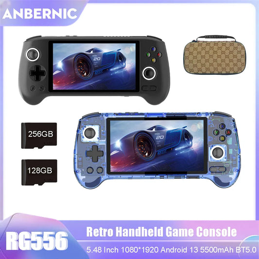 ANBERNIC RG556 Retro Handheld Game Console 5.48 Inch AMOLED Large Screen BT5.0 Android 13 System 1080*1920 Video Gaming Player - QUORE