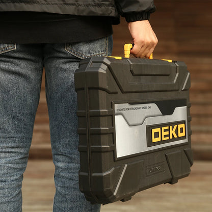 Deko - Gereedschapskoffer - Basisgereedschapset - 100-delig - Gereedschap - Gereedschapsset - Gemengde gereedschapsset - Voor auto Home Depot en kist - DIY algemene huishoudelijke handgereedschapsset - Geel