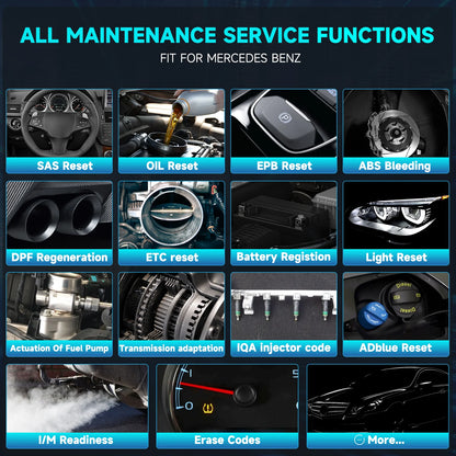 OBD2-Scanner – Diagnoseapparaat – Foutcode Uitlezer – Auto Diagnosetool – Mercedes-Benz – Volledige Systeemdiagnose – Live Data Uitlezing