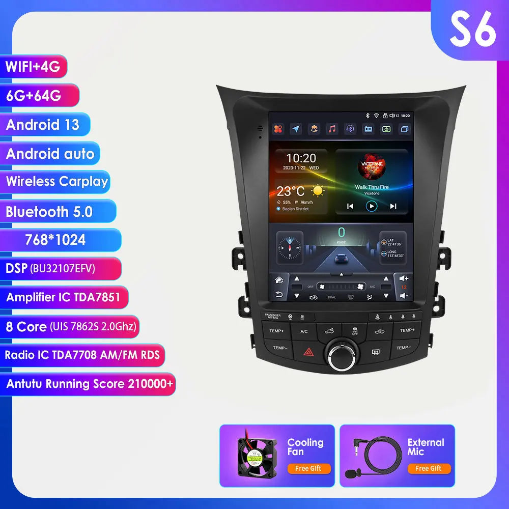 Autoradio Hyundai i30 GD Elantra GT – Multimedia Speler – GPS Navigatie – CarPlay Android Auto – 9,7 Inch Touchscreen – Android 14 Besturingssysteem – 6GB RAM 64GB Opslag - QUORE