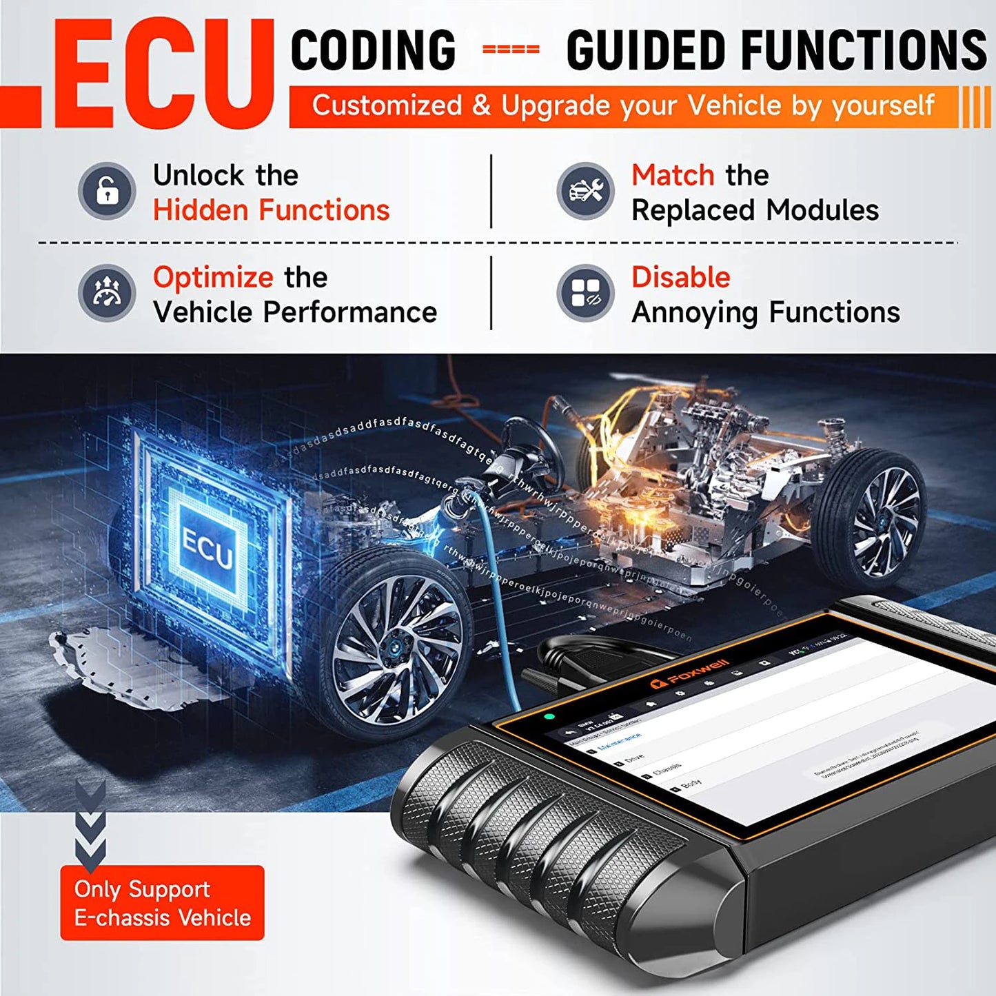 OBD2 Scanner - Diagnosecomputer - OBD - Auto Scanner - Volledige Systeemdiagnose - ECU Codering - 30+ Resets - Bidirectionele Functies - Touchscreen - WiFi Scanner
