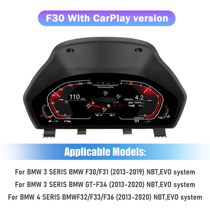 Dashboard Display – Digitaal Instrumentenpaneel – Auto LCD Scherm – Virtuele Cockpit – BMW Dashboard Upgrade – 12,3 Inch – 1920x720 Resolutie - QUORE