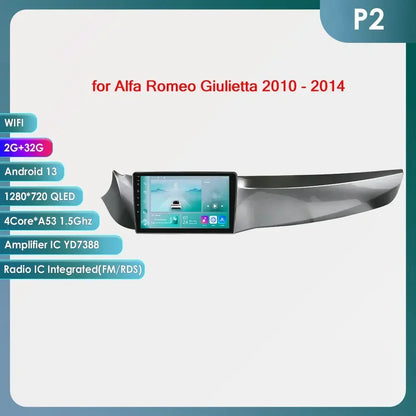 Carplay 4G 8581 Systems Android 14 Car Radio for Alfa Romeo Giulietta 2010 - 2014 Furgonato Multimedia Video Player GPS HeadUnit