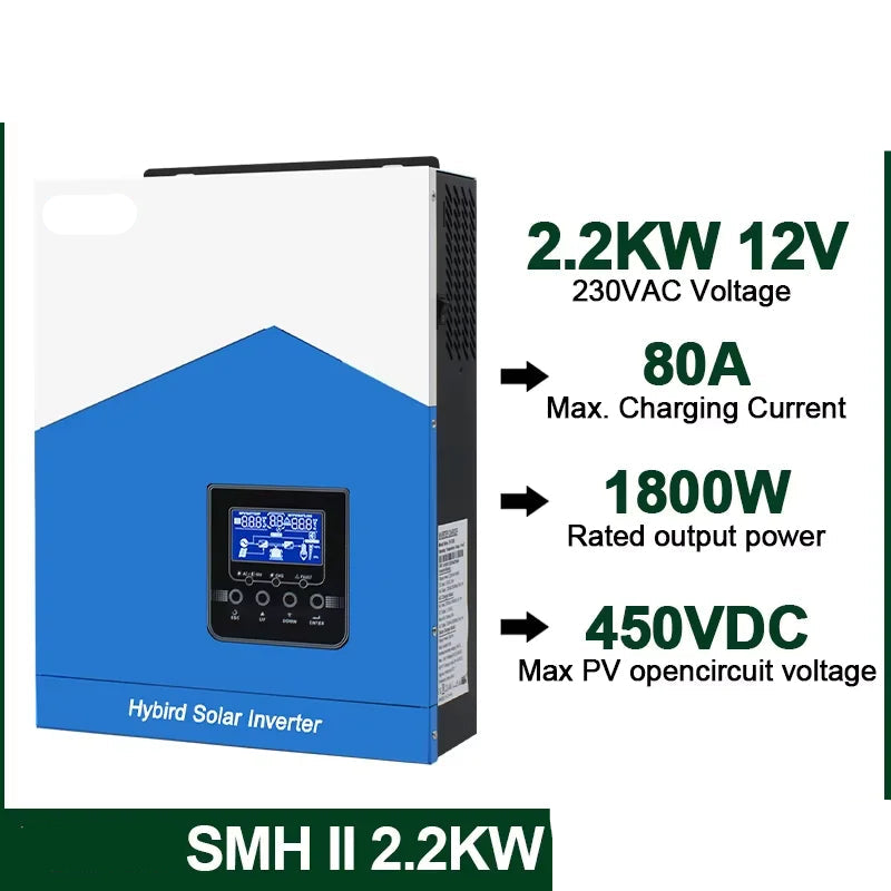 Hybride Zonnelader – Zonnepaneel Omvormer – MPPT Zonnelader – Solar Inverter – Power Inverter – WiFi & LCD Display