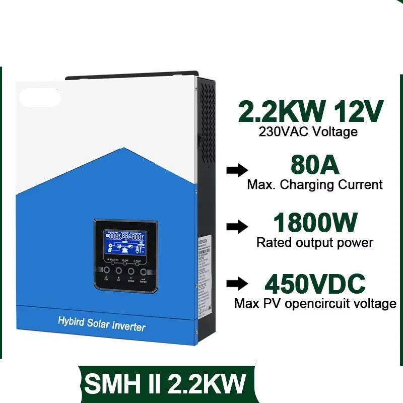 Hybride Omvormer – Zonne-omvormer – Solar Inverter – MPPT Laadregelaar – Zuivere Sinusgolf – 3000W Vermogen – Compact 24V Design