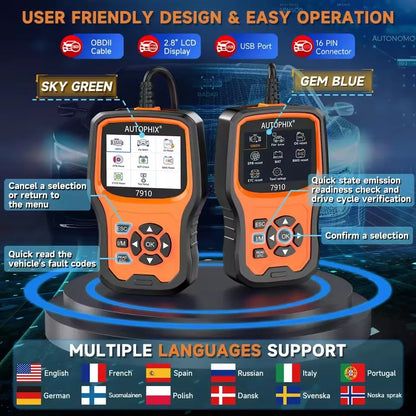 OBD Scanner - OBD2 - Auto Scanner - Auto uitlezen - Diagnose Apparatuur voor Auto's - OBD2 Diagnoseapparaat Voor BMW MINI - Alle Systemen - TPMS - ABS - Airbag - EPB - Olie Reset - Accu Registratie - Motorfoutlezer Voor Alle OBD2 Auto’s