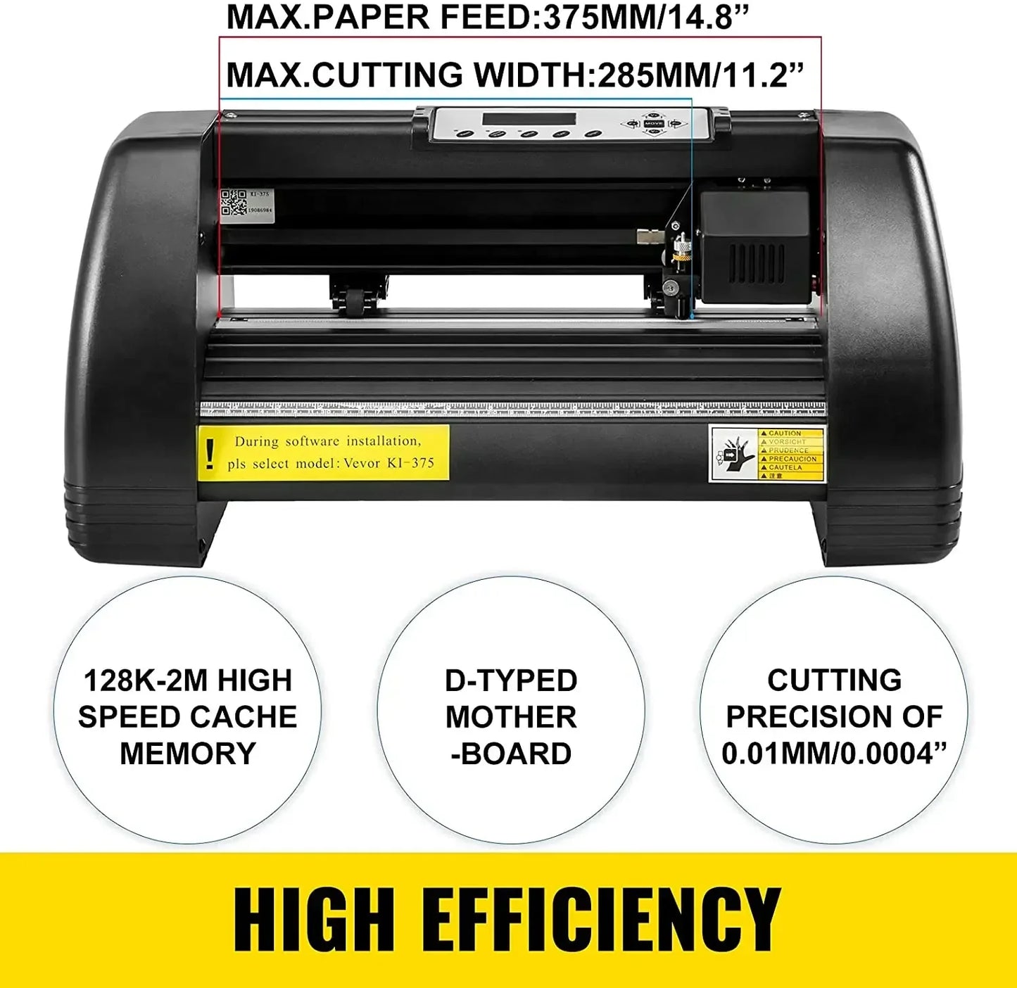 Vinyl Cutter Plotter – Vinyl Snijplotter – Stickersnijder – Creatieve Cutter – 14 Inch Snijbreedte – Instelbare Snijdruk