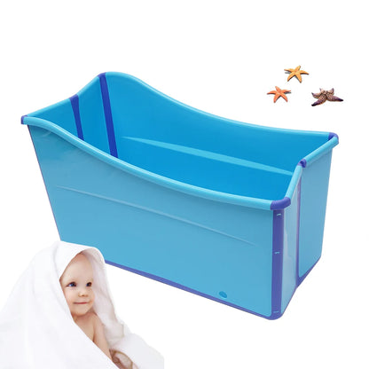 Badkuip - Mobiele Spa - Badvat - Opvouwbare - Draagbare - voor Kinderen - Kunststof - Extra Grote - 87 x 46 x 56.5 cm - Blauw