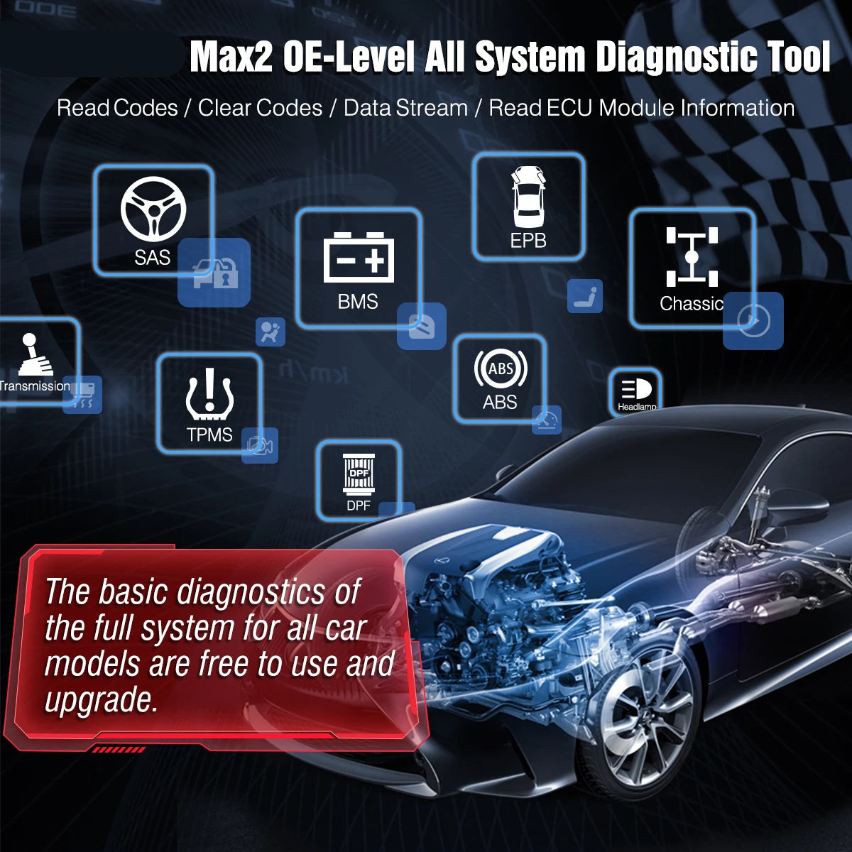 OBD2 Scanner – Auto Uitleesapparaat – Diagnoseapparaat – Auto Scanner – Uitleesapparaat – Android 10 Touchscreen – Levenslange Gratis Updates