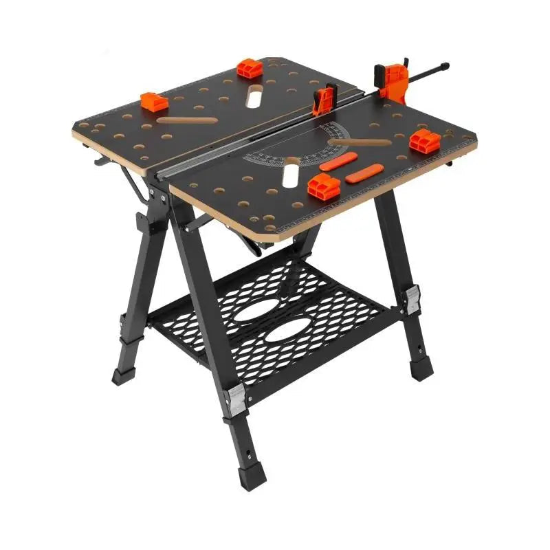 Inklapbare Werkbank – Multifunctionele Werktafel – Opvouwbare Werkbank – Draagbare Werktafel – 7 Verstelbare Hoogtes – 454 Kg Draagvermogen -  70x65 cm