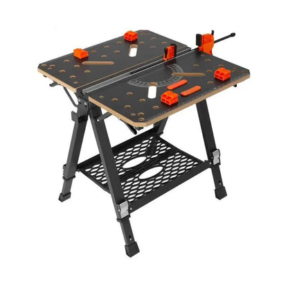 Inklapbare Werkbank – Multifunctionele Werktafel – Opvouwbare Werkbank – Draagbare Werktafel – 7 Verstelbare Hoogtes – 454 Kg Draagvermogen -  70x65 cm
