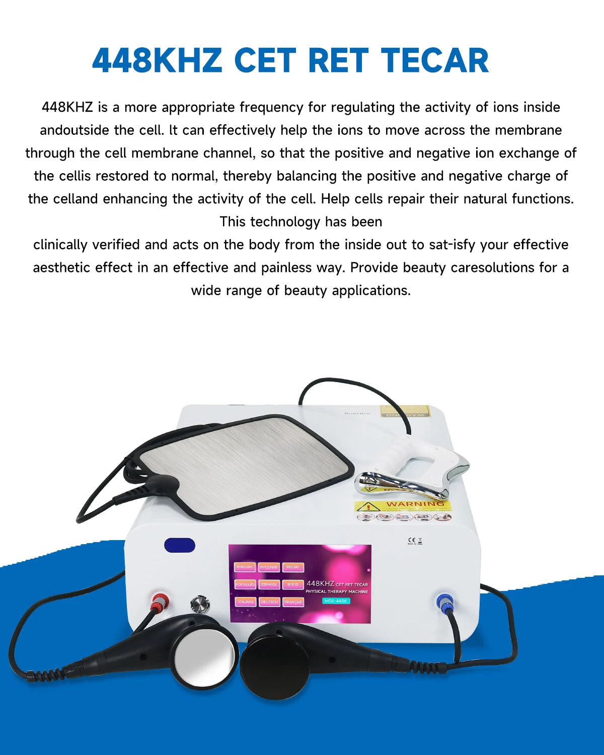 448K Face Lifting Thermo Therapy Machine CET RET Machine Lymphatic Circulation Skin Rejuvenation Weight Loss Slimming Device - QUORE