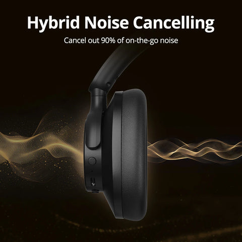 Draadloze Bluetooth Hoofdtelefoon - Gaming Headset - Draadloos - Hybride Noise Cancelling - 500mAh - 60 Uur Luisteren - Natuurlijke Pasvorm - Wit