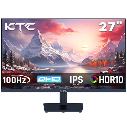 Gaming Monitor – Computerscherm – Beeldscherm – Monitor Display – 27 Inch – QHD 2560x1440 Resolutie – 100Hz Verversingssnelheid – HDR10 & 1ms Reactietijd - QUORE