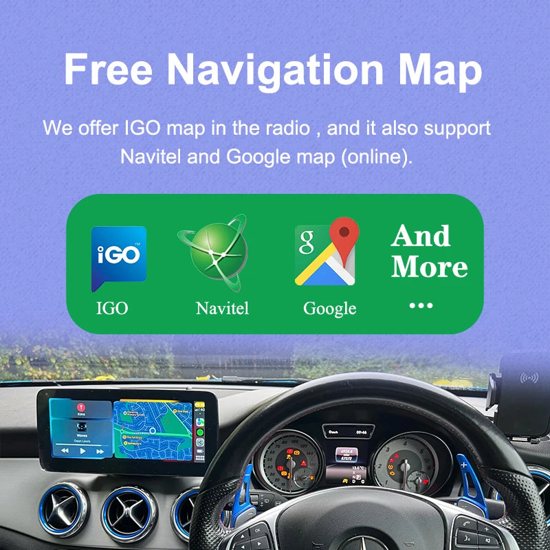 Multimedia Speler – Touchscreen Navigatie Systeem – Auto Radio – Infotainment Unit – Android 13 Systeem – 10,25 Inch Scherm – Draadloos CarPlay & Android Auto